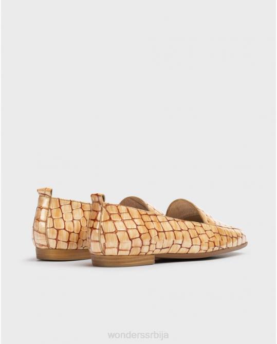 цуеро равна рељефна кожна ципела Жене Wonders 2NZV418 обућа