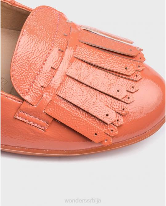 балетна пумпа од лососове коже са детаљима на ресама Жене Wonders 2NZV424 обућа