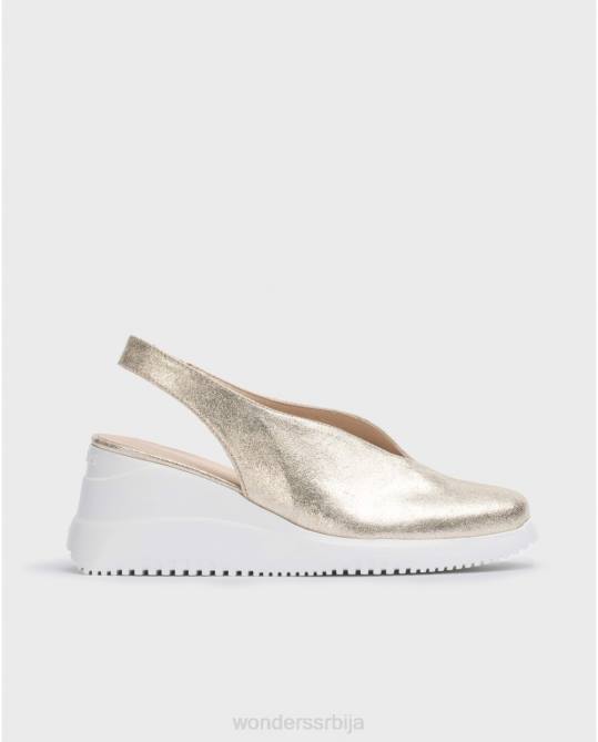 платино голд валтер ципела на клин Жене Wonders 2NZV13 обућа
