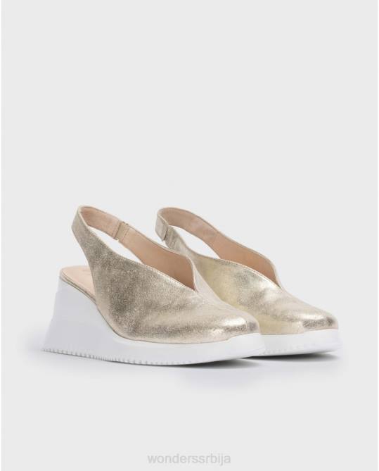 платино голд валтер ципела на клин Жене Wonders 2NZV13 обућа