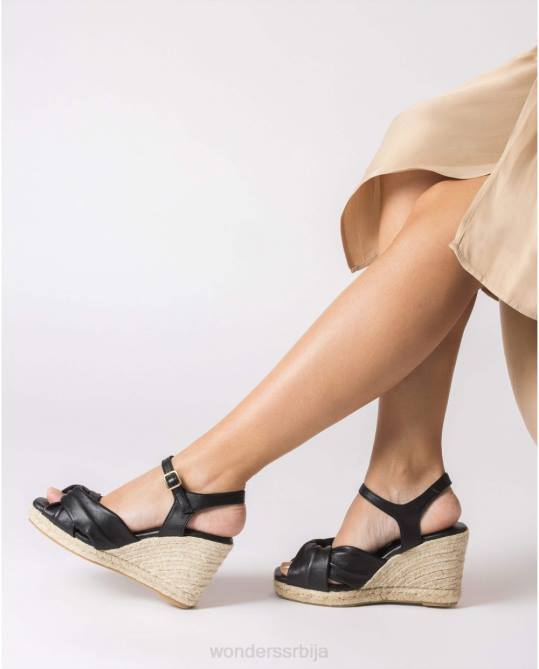 црна црна анук сандале Жене Wonders 2NZV44 обућа