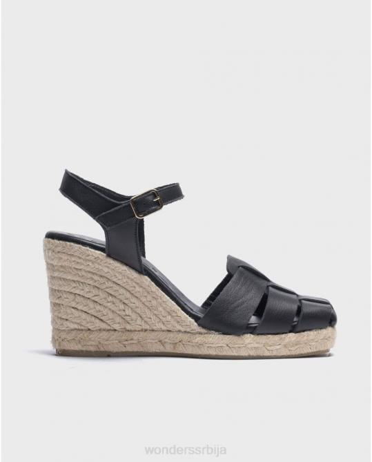 црна црна бура еспадриле Жене Wonders 2NZV85 обућа