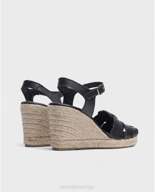 црна црна бура еспадриле Жене Wonders 2NZV85 обућа