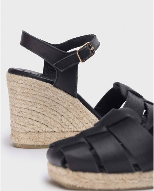 црна црна бура еспадриле Жене Wonders 2NZV85 обућа