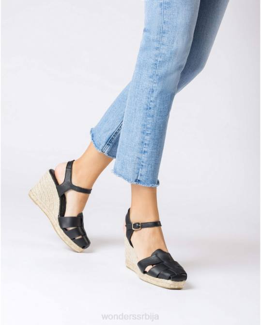 црна црна бура еспадриле Жене Wonders 2NZV85 обућа