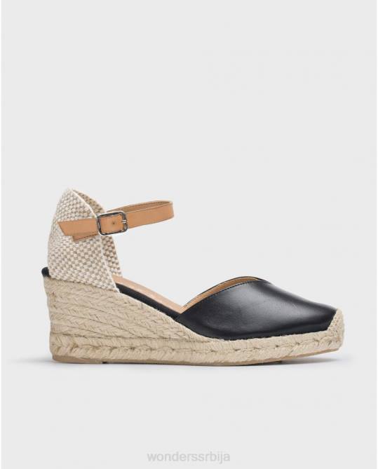црне леки еспадриле Жене Wonders 2NZV88 обућа