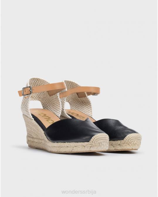 црне леки еспадриле Жене Wonders 2NZV88 обућа