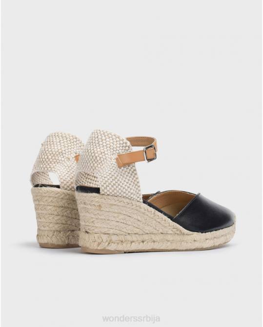 црне леки еспадриле Жене Wonders 2NZV88 обућа