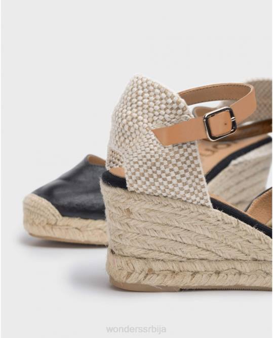црне леки еспадриле Жене Wonders 2NZV88 обућа