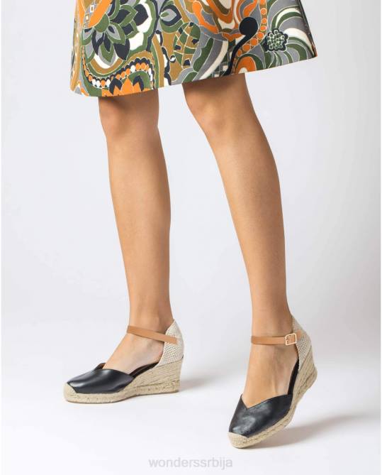 црне леки еспадриле Жене Wonders 2NZV88 обућа