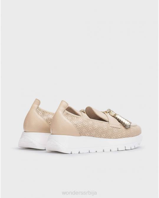 натур/голд мокасин од природне материје Жене Wonders 2NZV177 обућа