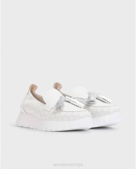 офф/плата вхите материа мокасин Жене Wonders 2NZV178 обућа