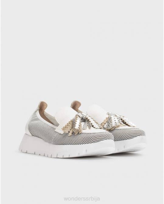 бланцо/офф вхите мокасин од материје Жене Wonders 2NZV237 обућа