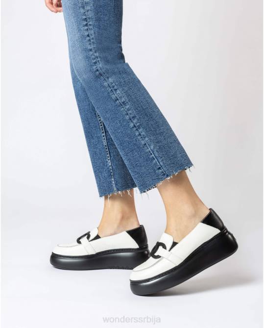 милк/негро вхите бегин мокасин Жене Wonders 2NZV240 обућа