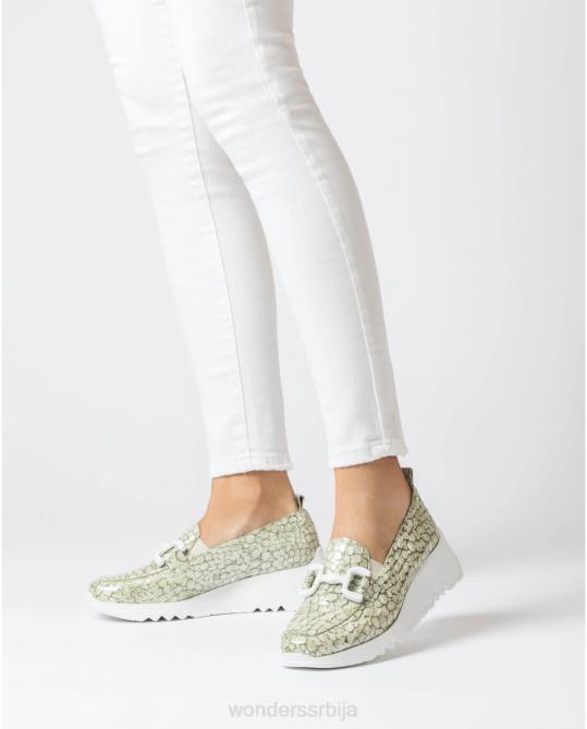 уљано зелена друштвена мокасин Жене Wonders 2NZV329 обућа