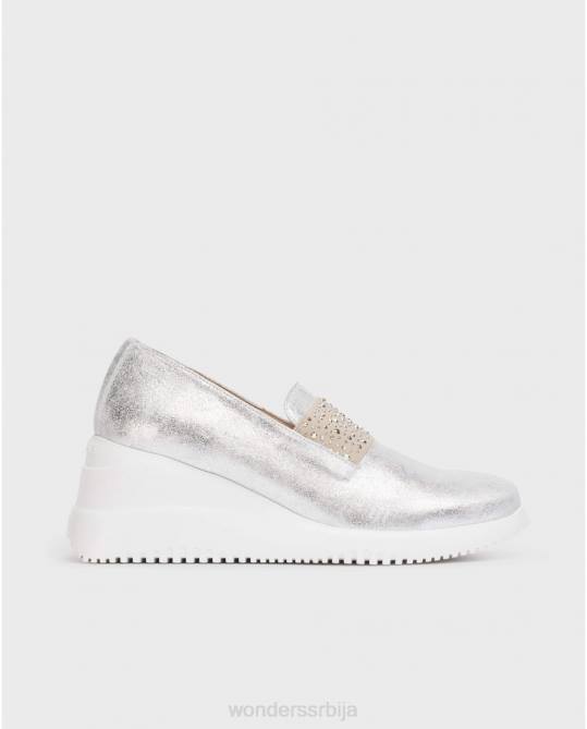 плата мокасин од сребрне кости Жене Wonders 2NZV67 обућа