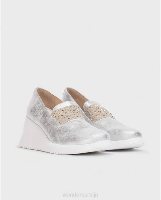 плата мокасин од сребрне кости Жене Wonders 2NZV67 обућа