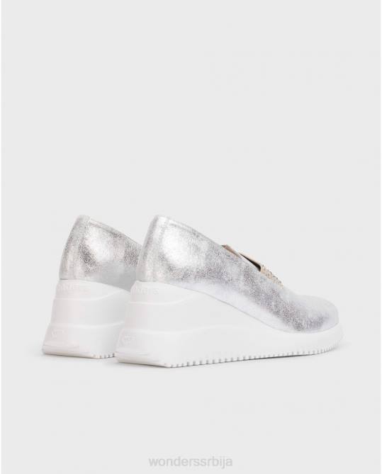 плата мокасин од сребрне кости Жене Wonders 2NZV67 обућа