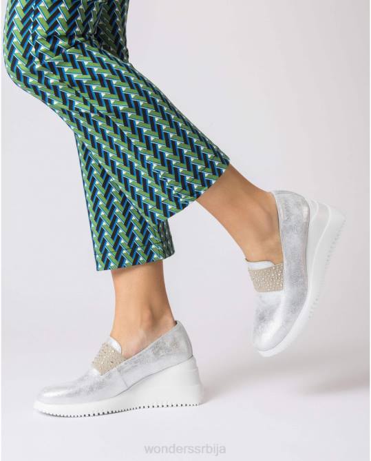 плата мокасин од сребрне кости Жене Wonders 2NZV67 обућа