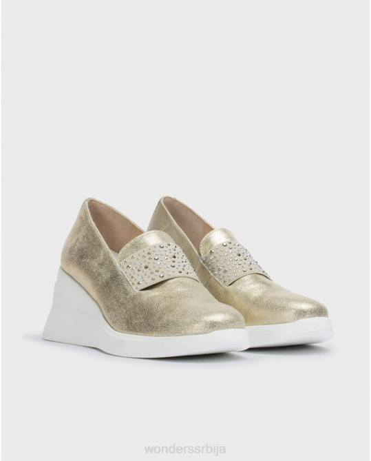 платино златна кост мокасин Жене Wonders 2NZV68 обућа