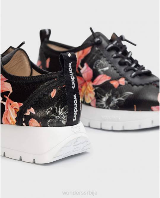 црна црна звезда патике Жене Wonders 2NZV157 обућа