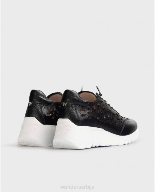 црна црна нуке патика Жене Wonders 2NZV285 обућа