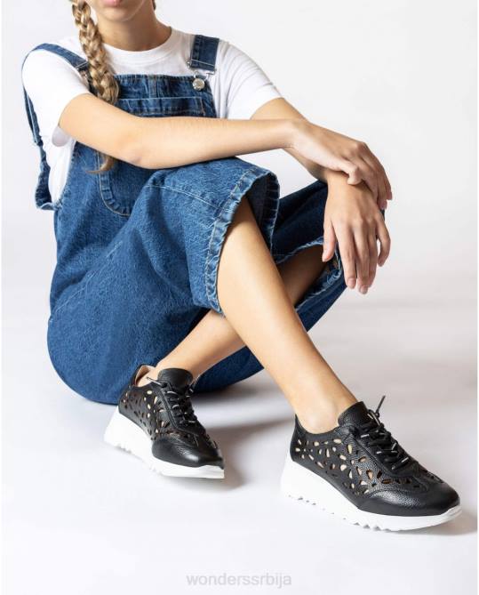 црна црна нуке патика Жене Wonders 2NZV285 обућа