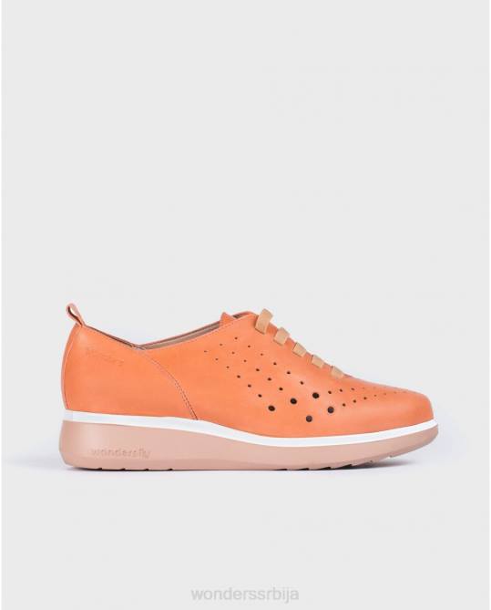 кожне патике од лососа са еластичним детаљима Жене Wonders 2NZV422 обућа