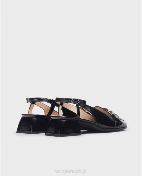 црне црне максине сандале Жене Wonders 2NZV102 обућа