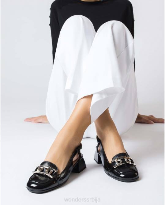 црне црне максине сандале Жене Wonders 2NZV102 обућа