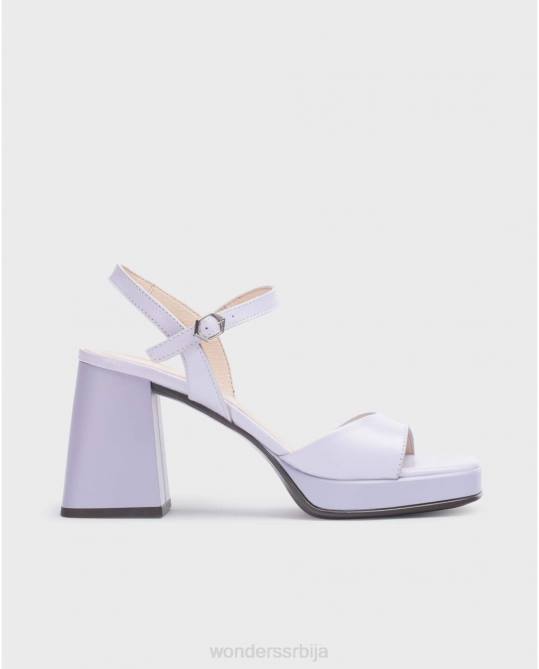 црна лекси сандале боје лаванде Жене Wonders 2NZV111 обућа