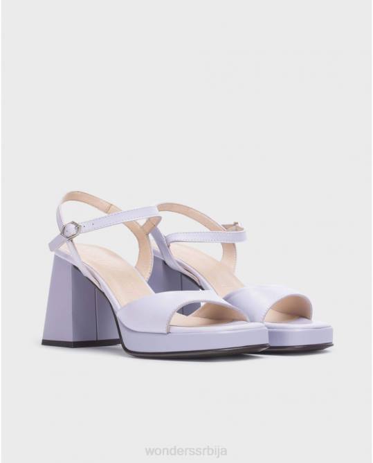 црна лекси сандале боје лаванде Жене Wonders 2NZV111 обућа