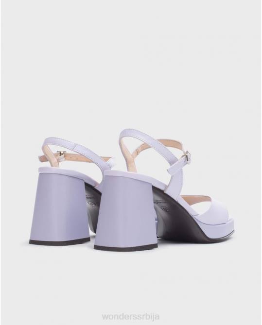 црна лекси сандале боје лаванде Жене Wonders 2NZV111 обућа