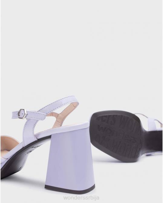 црна лекси сандале боје лаванде Жене Wonders 2NZV111 обућа