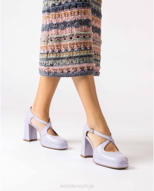 лекси ципела црне боје лаванде Жене Wonders 2NZV113 обућа