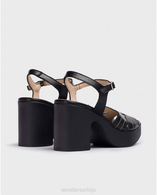 црна црна лекси сандале Жене Wonders 2NZV116 обућа