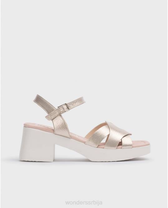 платино златна џорџина сандала Жене Wonders 2NZV119 обућа