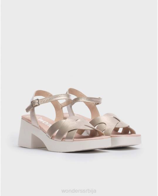 платино златна џорџина сандала Жене Wonders 2NZV119 обућа
