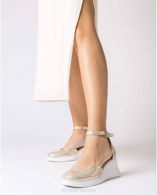 платино златне феникс сандале Жене Wonders 2NZV11 обућа
