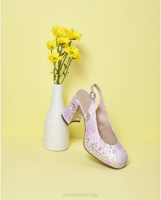 лекси ципела црне боје лаванде Жене Wonders 2NZV14 обућа