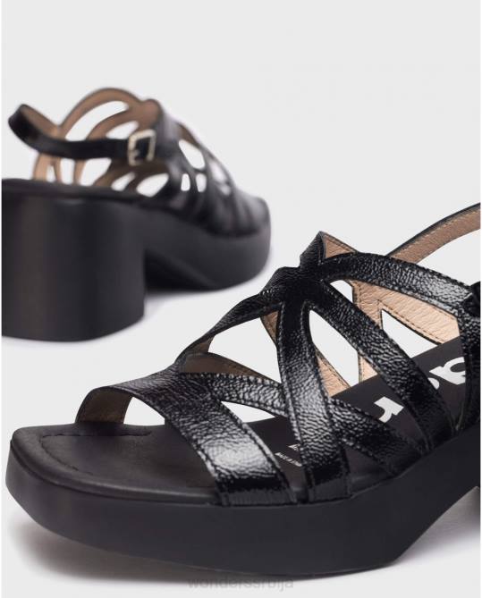 црна црна лорето сандале Жене Wonders 2NZV167 обућа