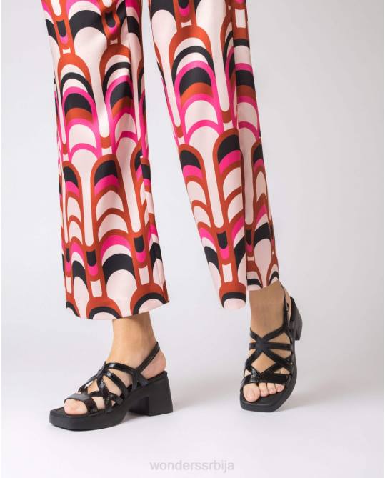 црна црна лорето сандале Жене Wonders 2NZV167 обућа