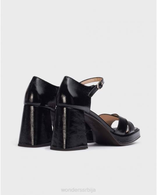 црна црна јулија сандала Жене Wonders 2NZV17 обућа