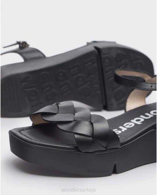 црна црна дита сандале Жене Wonders 2NZV189 обућа