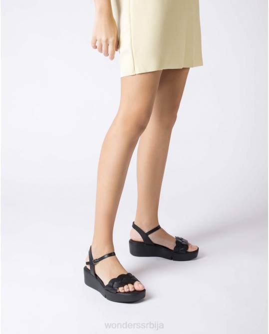 црна црна дита сандале Жене Wonders 2NZV189 обућа