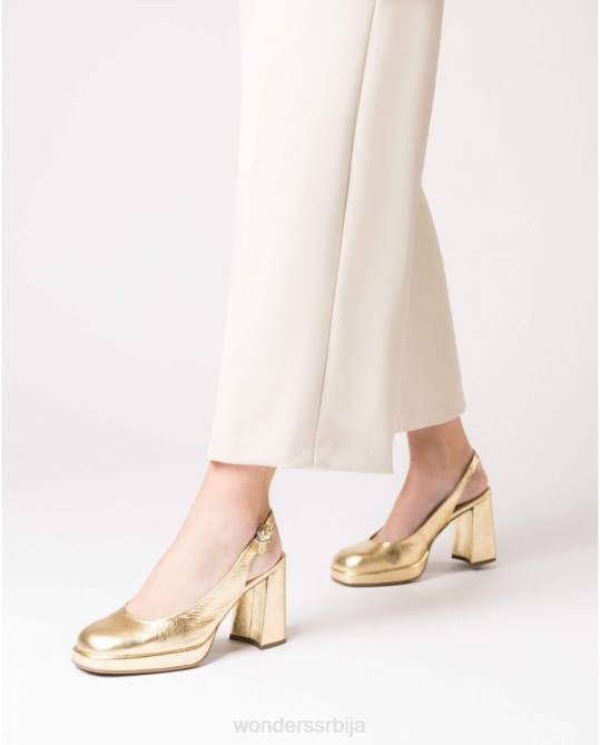 златна металик лекси ципела Жене Wonders 2NZV193 обућа