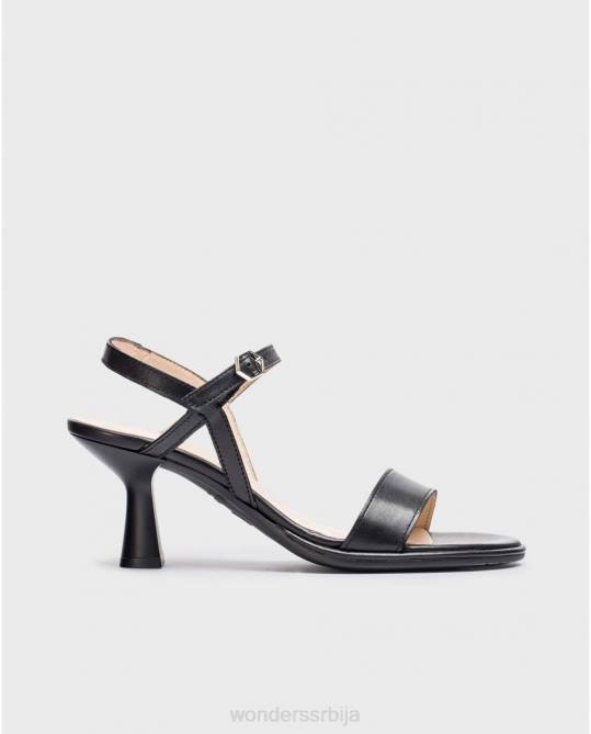 црна црна кокос сандала Жене Wonders 2NZV198 обућа