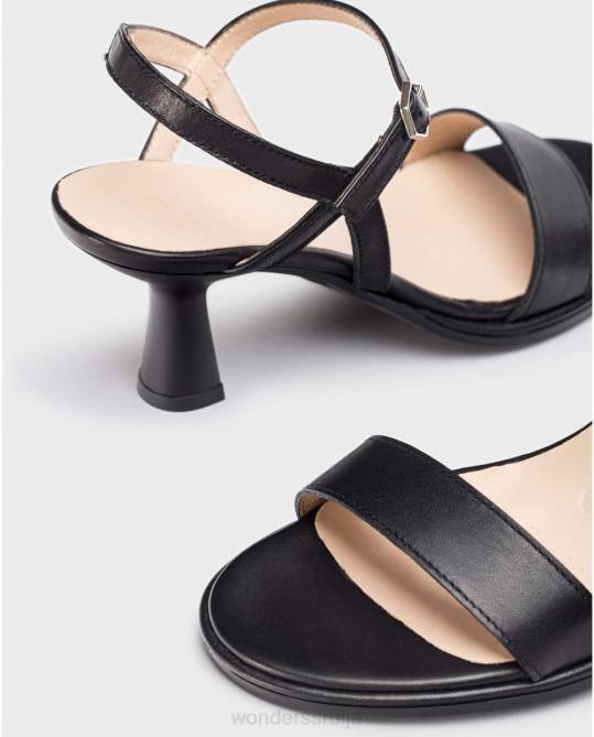 црна црна кокос сандала Жене Wonders 2NZV198 обућа