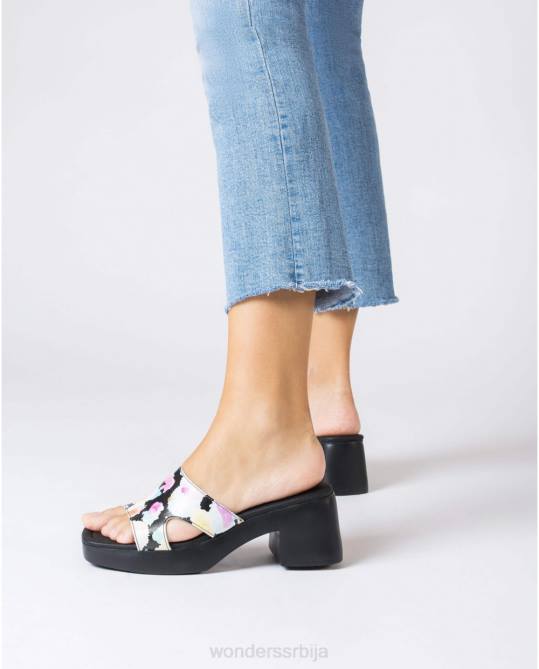 црна црна мотелска сандале Жене Wonders 2NZV206 обућа