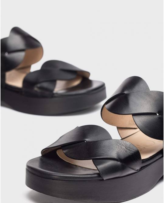 црна црна мауи сандале Жене Wonders 2NZV208 обућа